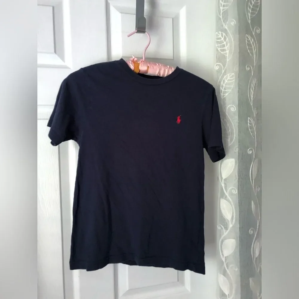 Polo Ralph Lauren kids dark navy Short Sleeve Tee  boy sz M (10-12) cotton